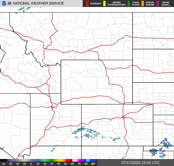 Weather radar map